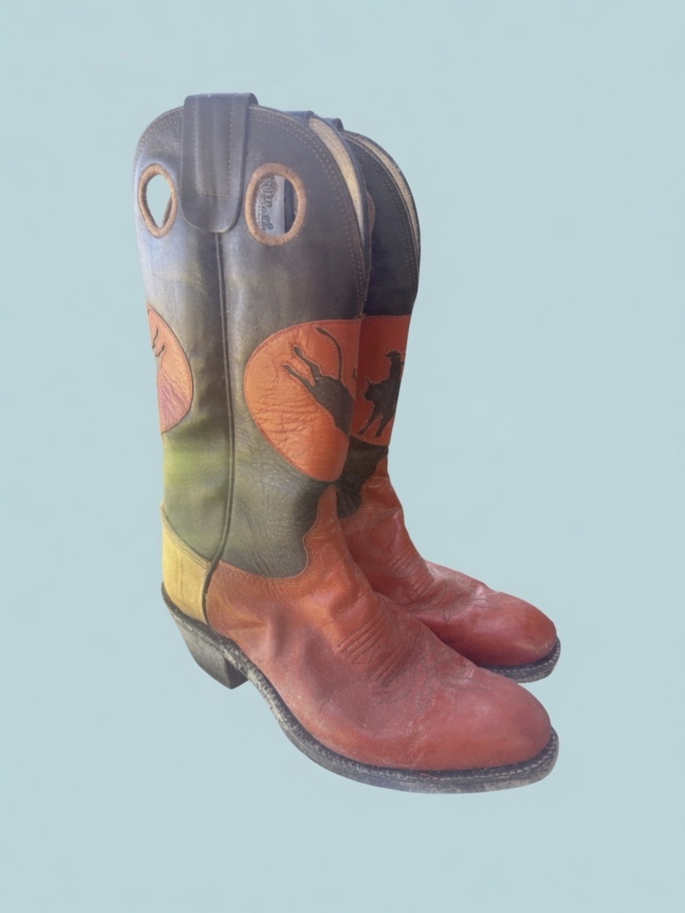 Vintage Leather Cowboy Boots